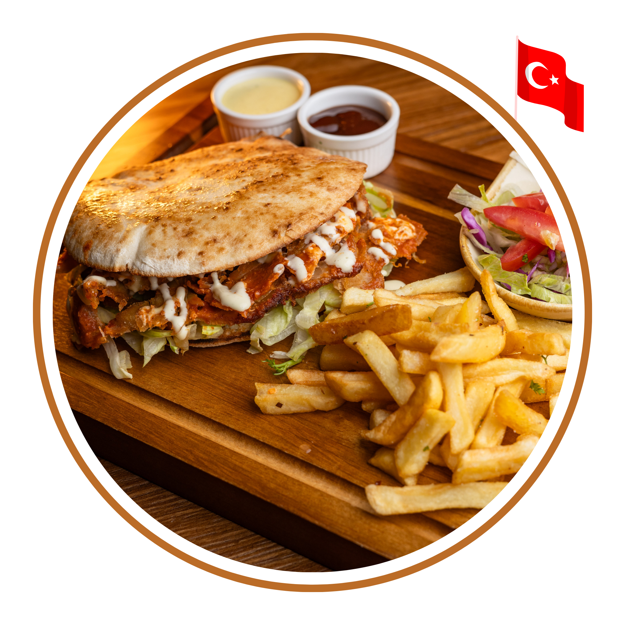 Turkish Doner Chicken Pita Bread